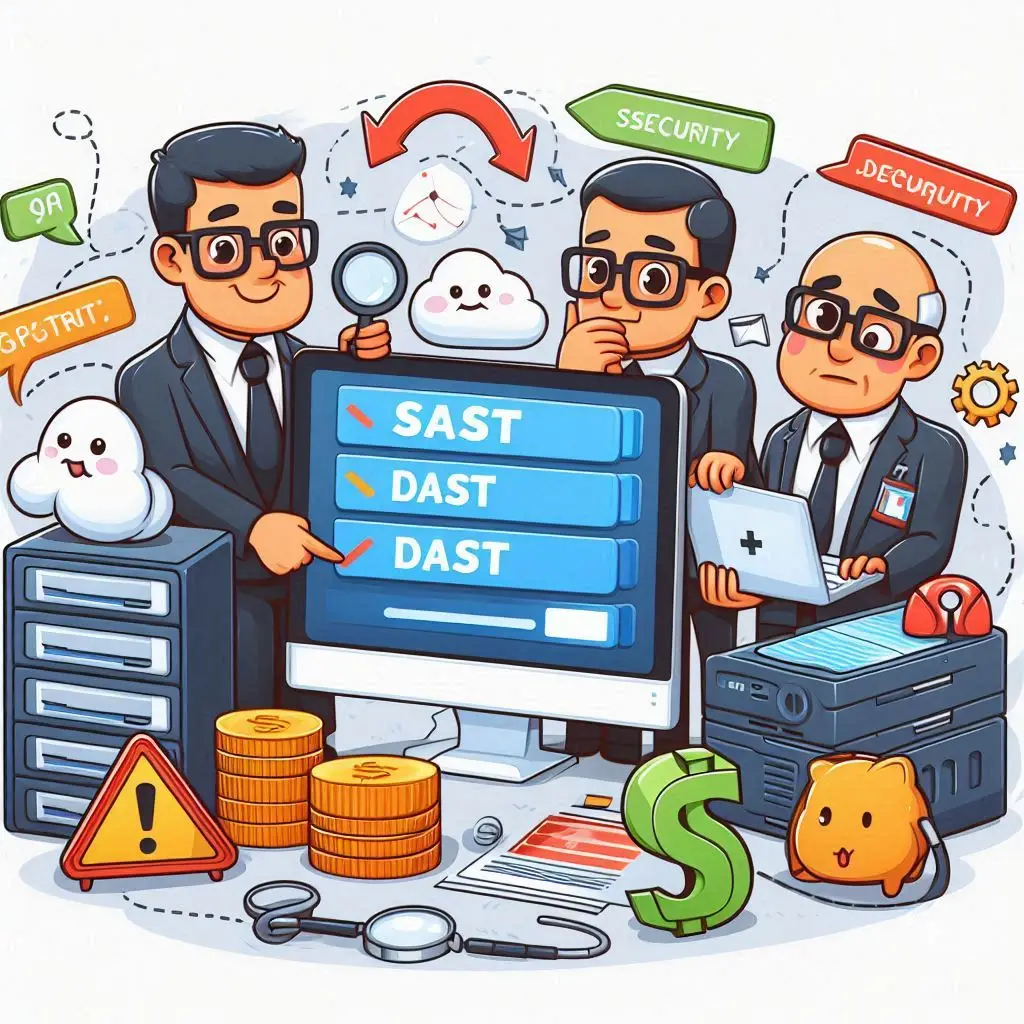 SAST, DAST, IAST in the context of information security in anime style
